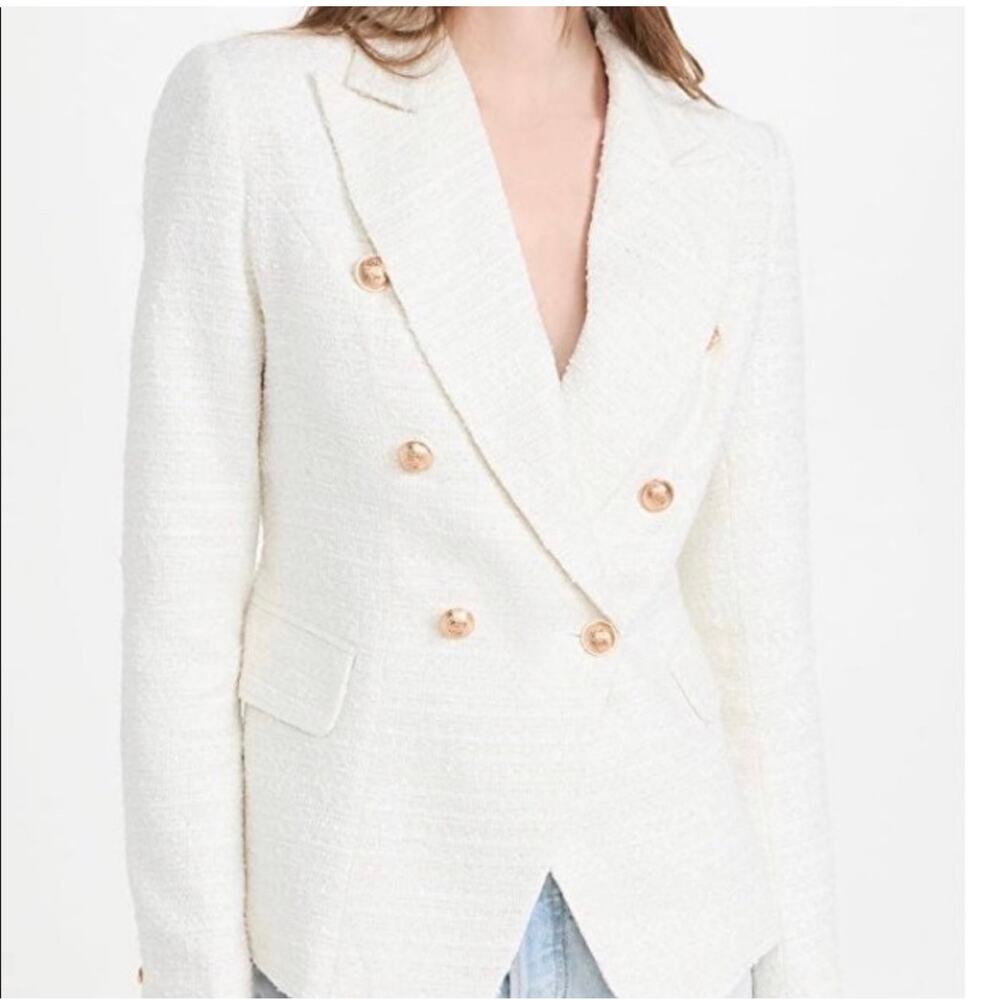 Lioness White Palermo Double Breasted Jacket with Gold Buttons. Size S. - Picture 7 of 7